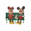 Image 2 : Set of (2)"Mickey and Minnie" Limited Edition Hand Carved Figures with Disneyland Bench.