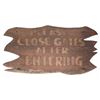 Image 1 : Adventureland "Close Gate" Sign.