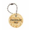 Image 1 : "Frontierland Gold" Resin Keychain with Real Gold Flakes.