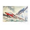 Image 1 : "Crossing Monorails" Art Print Signed by John Hench.