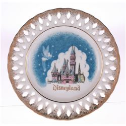 Disneyland Tinkerbell and Sleeping Beauty Castle Lace Plate.