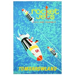 Original Disneyland "Rocket Jets" Attraction Poster.
