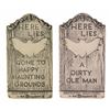 Image 1 : Pair of (2) Randotti WDW Tombstones.