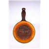 Image 1 : Ceramic Frying Pan Wall Decoration - Orange and Brown.