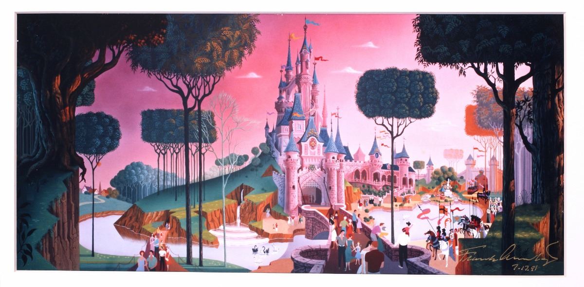 Le Chateau De La Belle A Bois Dormant Disneyland Paris Art Print Signed By Frank Armitage