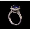 Image 4 : 14KT White Gold 3.13 ctw Sapphire and Diamond Ring