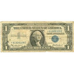 $1 VG+ Star Note Silver Certificate