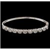 Image 1 : 14KT White Gold 2.52 ctw Diamond Bangle Bracelet