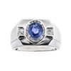 Image 1 : 1.81 ctw Sapphire and Diamond Ring - 14KT White Gold
