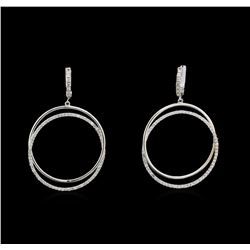 14KT White Gold 1.52 ctw Diamond Earrings