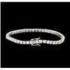 Image 2 : 14KT White Gold 5.52 ctw Diamond Tennis Bracelet