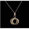 0.28 ctw Diamond Pendant With Chain - 14KT Rose Gold