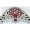 Image 9 : Rolex Stainless Steel Red Diamond DateJust Ladies Watch