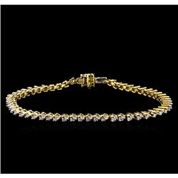 1.82 ctw Diamond Tennis Bracelet - 14KT Yellow Gold