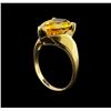 Image 4 : Citrine Ring - 14KT Yellow Gold