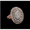 Image 1 : 14KT Rose Gold 1.43 ctw Diamond Ring