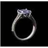 Image 4 : 14KT White Gold 2.37 ctw Tanzanite and Diamond Ring