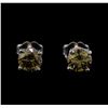 14KT White Gold 1.22 ctw Fancy Brown Diamond Stud Earrings