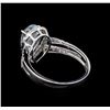 Image 3 : 1.47 ctw Aquamarine and Diamond Ring - 14KT White Gold