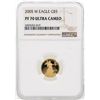 Image 1 : 2005-W NGC PF70 Ultra Cameo $5 Eagle Gold Coin