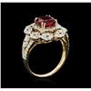 Image 3 : 2.45 ctw Ruby and Diamond Ring - 14KT Yellow Gold