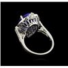 Image 3 : 18KT White Gold 8.23 ctw Tanzanite and Diamond Ring
