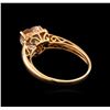 Image 3 : 1.87 ctw Morganite and Diamond Ring - 14KT Rose Gold