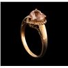 Image 4 : 1.87 ctw Morganite and Diamond Ring - 14KT Rose Gold