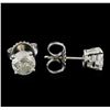 Image 2 : 14KT White Gold 1.35 ctw Diamond Stud Earrings