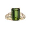 Image 1 : 5.83 ctw Tourmaline and Diamond Ring - 14KT Yellow Gold