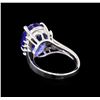 Image 3 : GIA Cert 9.49 ctw Tanzanite and Diamond Ring - 14KT White Gold