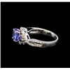 Image 3 : 14KT White Gold 1.92 ctw Tanzanite, Sapphire and Diamond Ring