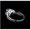 Image 4 : 14KT White Gold 1.92 ctw Tanzanite, Sapphire and Diamond Ring