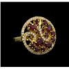 Image 1 : 14KT Yellow Gold 1.80 ctw Ruby and Diamond Ring