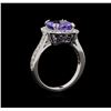 Image 4 : 14KT White Gold 3.26 ctw Tanzanite and Diamond Ring