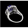 Image 3 : 18KT White Gold 3.95 ctw Tanzanite and Diamond Ring