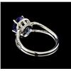 Image 3 : 18KT White Gold 1.93 ctw Tanzanite and Diamond Ring