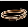 Image 2 : 0.75 ctw Diamond Bangle Bracelet - 14KT Rose Gold