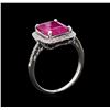 Image 4 : 4.40 ctw Ruby and Diamond Ring - 14KT White Gold