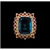 Image 2 : 14KT Yellow Gold 29.87 ctw Topaz and Ruby Ring