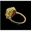 Image 3 : 2.45 ctw Opal and Diamond Ring - 14KT Yellow Gold