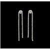 Image 1 : 14KT White Gold 3.60 ctw Diamond Earrings