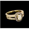 Image 1 : 14KT Yellow Gold 0.95 ctw Diamond Unity Ring