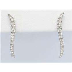 0.25 ctw Diamond Earrings - 14KT White Gold