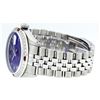 Image 7 : Rolex Stainless Steel Purple Roman Diamond and Ruby DateJust Men's Watch