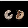 Image 2 : 14KT Rose Gold 6.30 ctw Diamond Earrings