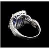 Image 3 : 14KT White Gold 2.84 ctw Tanzanite and Diamond Ring