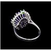 Image 3 : 5.16 ctw Multi Gemstone and Diamond Ring - 14KT White Gold