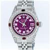 Image 1 : Rolex Stainless Steel Purple String Diamond VVS DateJust Ladies Watch