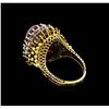 Image 3 : 19.40 ctw Ruby and Diamond Ring - 18KT Two-Tone Gold